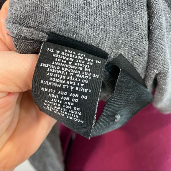 Nicole Miller Gray Button Up Cardigan with Lurex Silver Threads - Picture 10 of 12